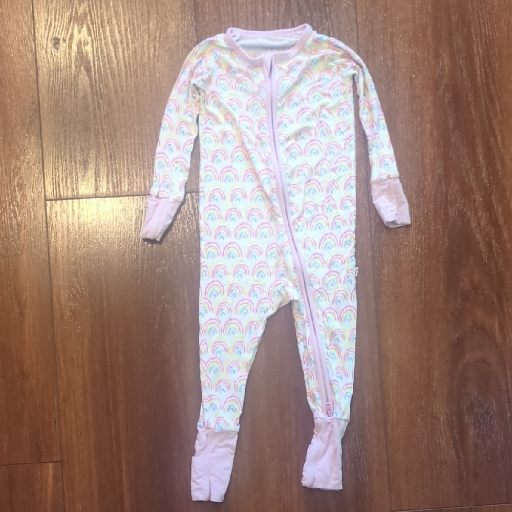 Little Sleepies Pastel Rainbows Zippy 6-12 Months
